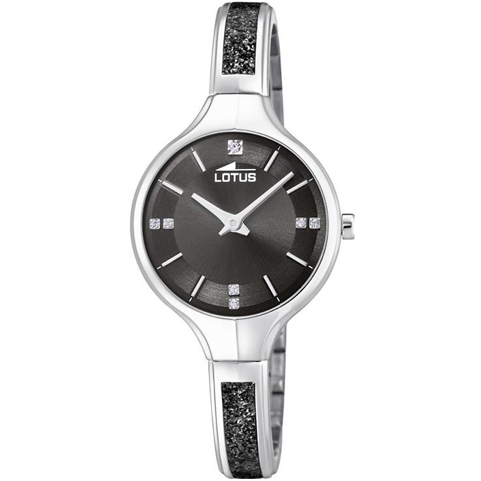 Дамски ръчен часовник с кварцов механизъм - корпус от Стомана - Стоманена верижка - цвят Черен Черен