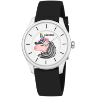 Унисекс ръчен часовник с кварцов механизъм - корпус от Полимер - Полимер - цвят Бял Черен