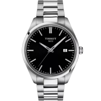 Мъжки ръчен часовник с кварцов механизъм - корпус от Стомана - Стоманена верижка - цвят Черен