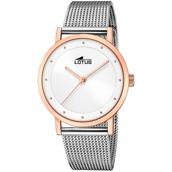 Дамски ръчен часовник с кварцов механизъм - корпус от Стомана - Меш - цвят Бял Сив