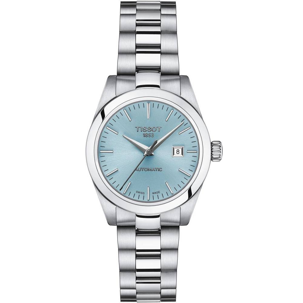 Дамски ръчен часовник с автоматичен механизъм - корпус от Стомана - Стоманена верижка - цвят Син Сив