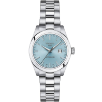 Дамски ръчен часовник с автоматичен механизъм - корпус от Стомана - Стоманена верижка - цвят Син Сив