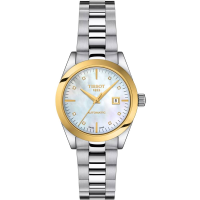 Tissot T930.007.41.116.00 - Дамски ръчен часовник с автоматичен механизъм - корпус от Стомана - Стоманена верижка - цвят Седеф Сив