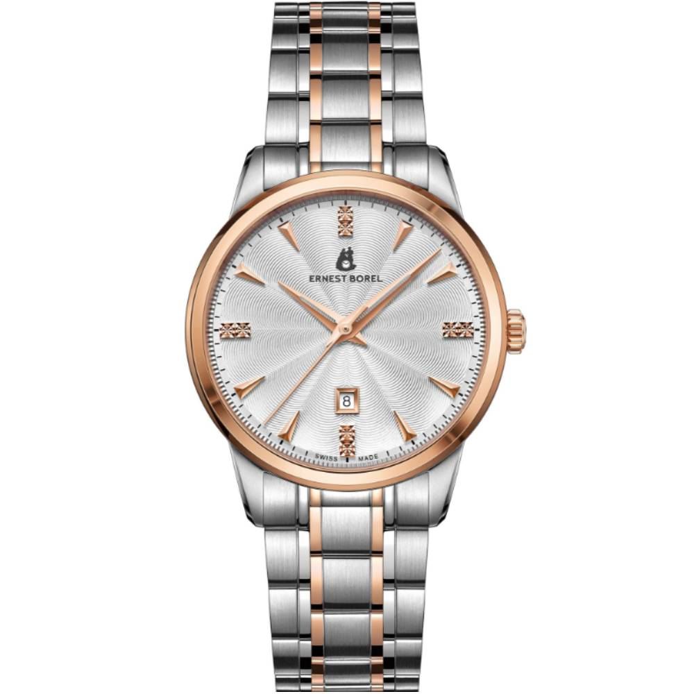 Дамски ръчен часовник с кварцов механизъм - корпус от Стомана - Стоманена верижка - цвят Сив Сив