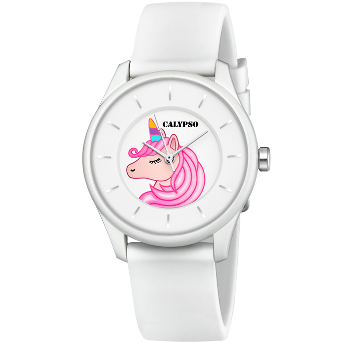 Унисекс ръчен часовник с кварцов механизъм - корпус от Полимер - Полимер - цвят Бял Бял