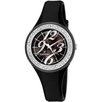 Унисекс ръчен часовник с кварцов механизъм - корпус от Полимер - Полимер - цвят Седеф Черен